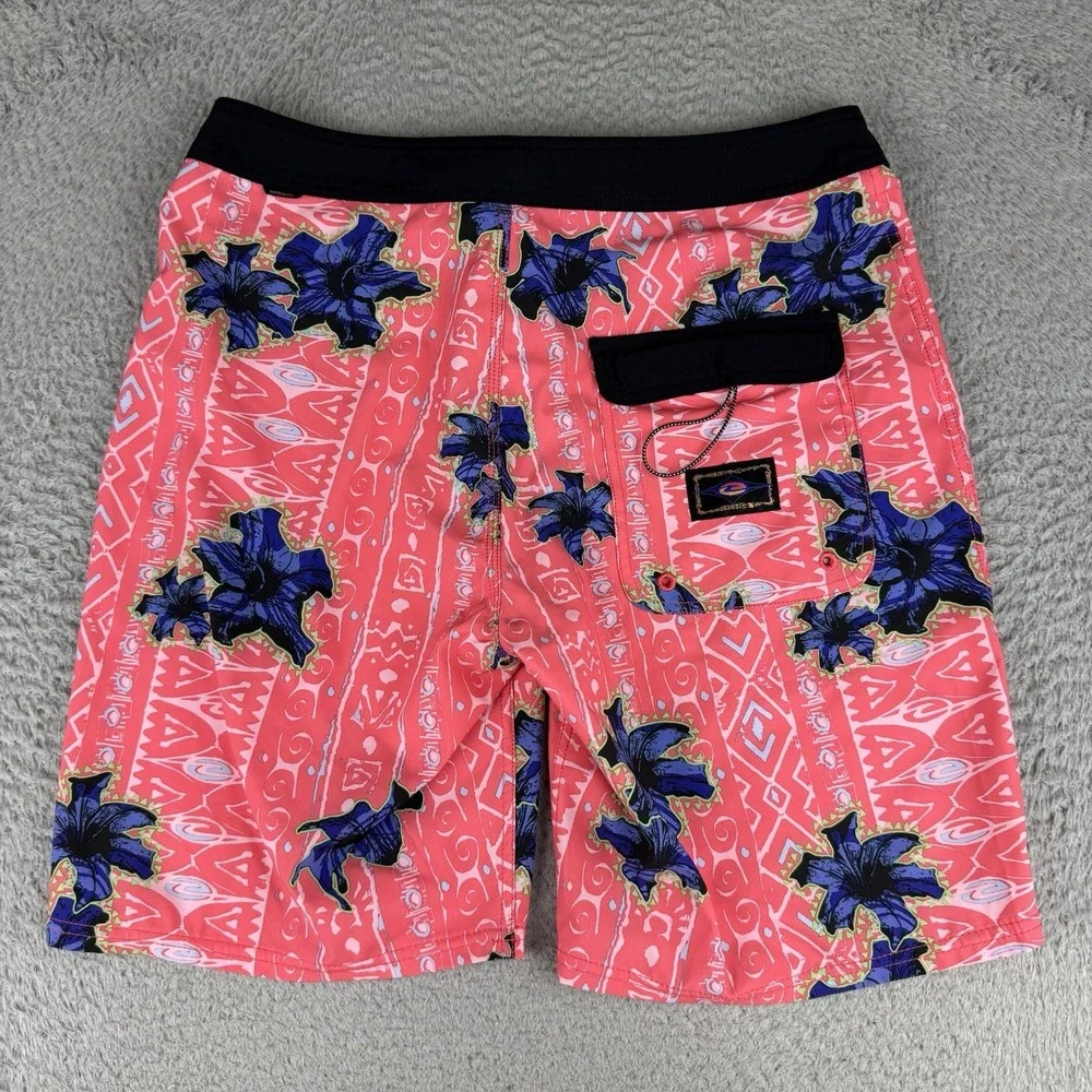Rip Curl Mirage Ultimate stretch Board Shorts pink Men's 31 Swim Trunks Flower